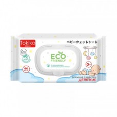 TOKIKO Japan Eco Влажные салфетки детские 60шт с клапаном